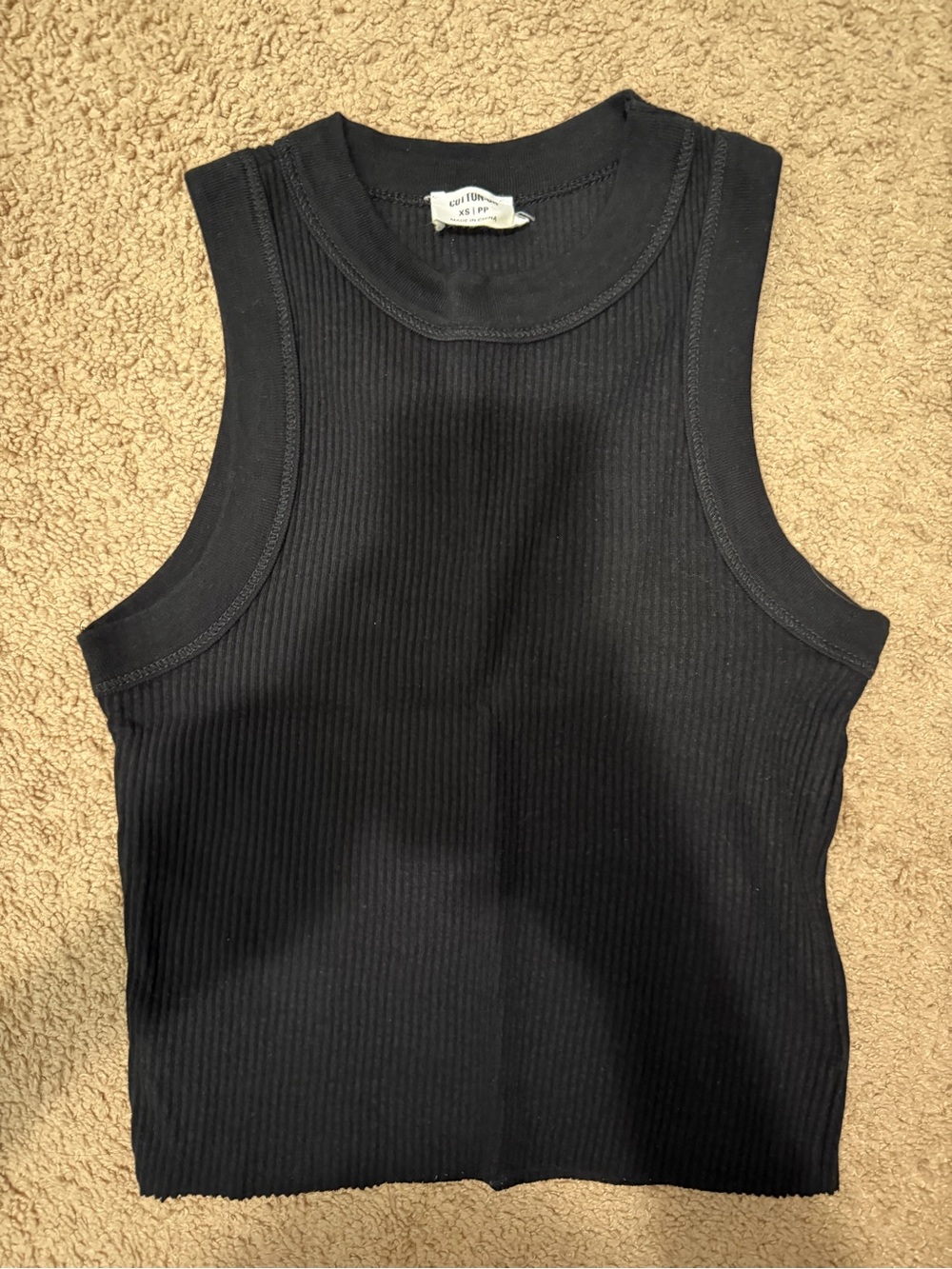 Cotton On Black Ribbed Tank Top